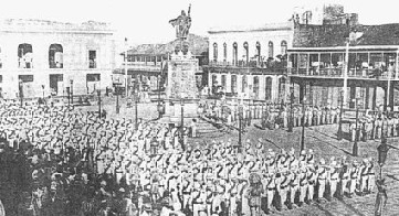 El Batall&oacute;n Alfonso XIII en formaci&oacute;n de parada