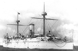 El crucero protegido Charleston, protegonista destacado de la toma de Guam. Llegar&iacute;a como refuerzo para la escuadra de Dewey alg&uacute;n tiempo despu&eacute;s de la batalla de Cavite