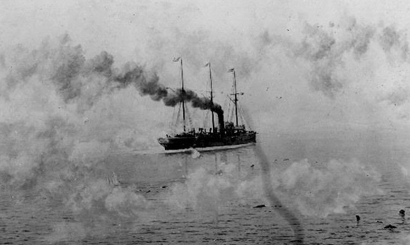 el Concord americano durante el combate de Cavite