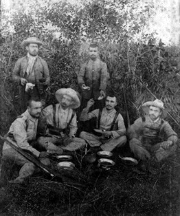 Soldados espa&ntilde;oles en la manigua, durante la Guerra de los 10 A&ntilde;os