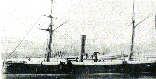 El MAgallanes, con los colores habituales en los buques de La Armada