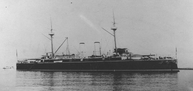 Almirante Oquendo, el m&aacute;s castigado de la escuadra de Cervera