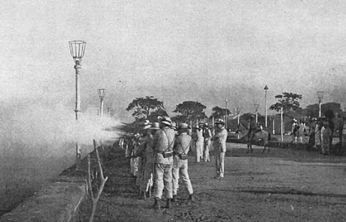 Manila. Fogueo de la 6ª Compañía del Batallón de Voluntarios.